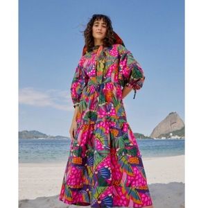 Farm Rio Painted Toucans Maxi Dress